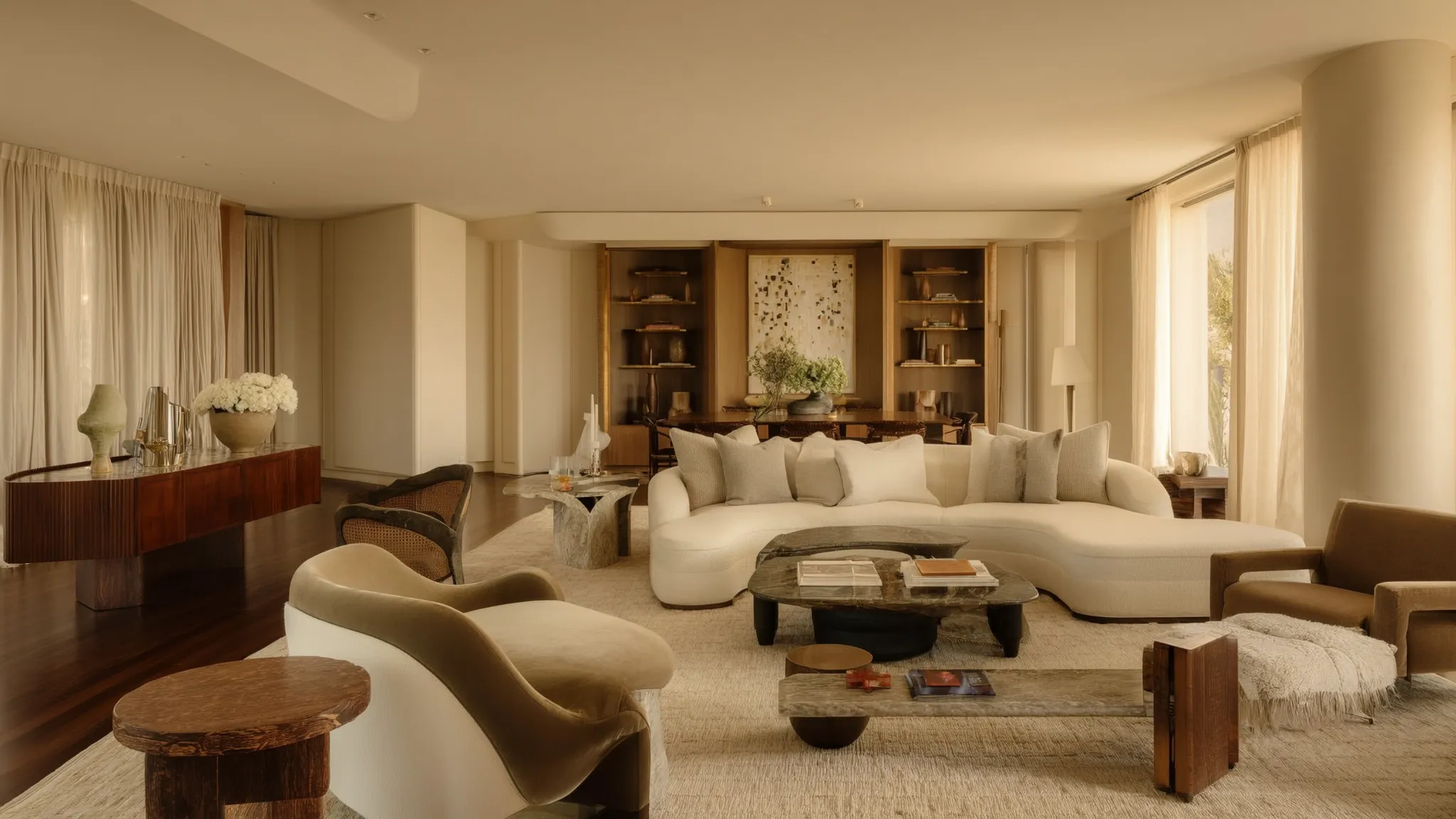A calm, well-presented living room